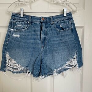 American Eagle Outfitters Ripped Blue Jean Shorts
